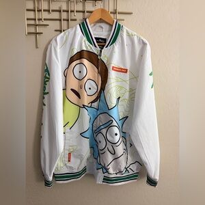 Rick and Morty Members Only Full Zip Windbreaker Jacket Size Large New